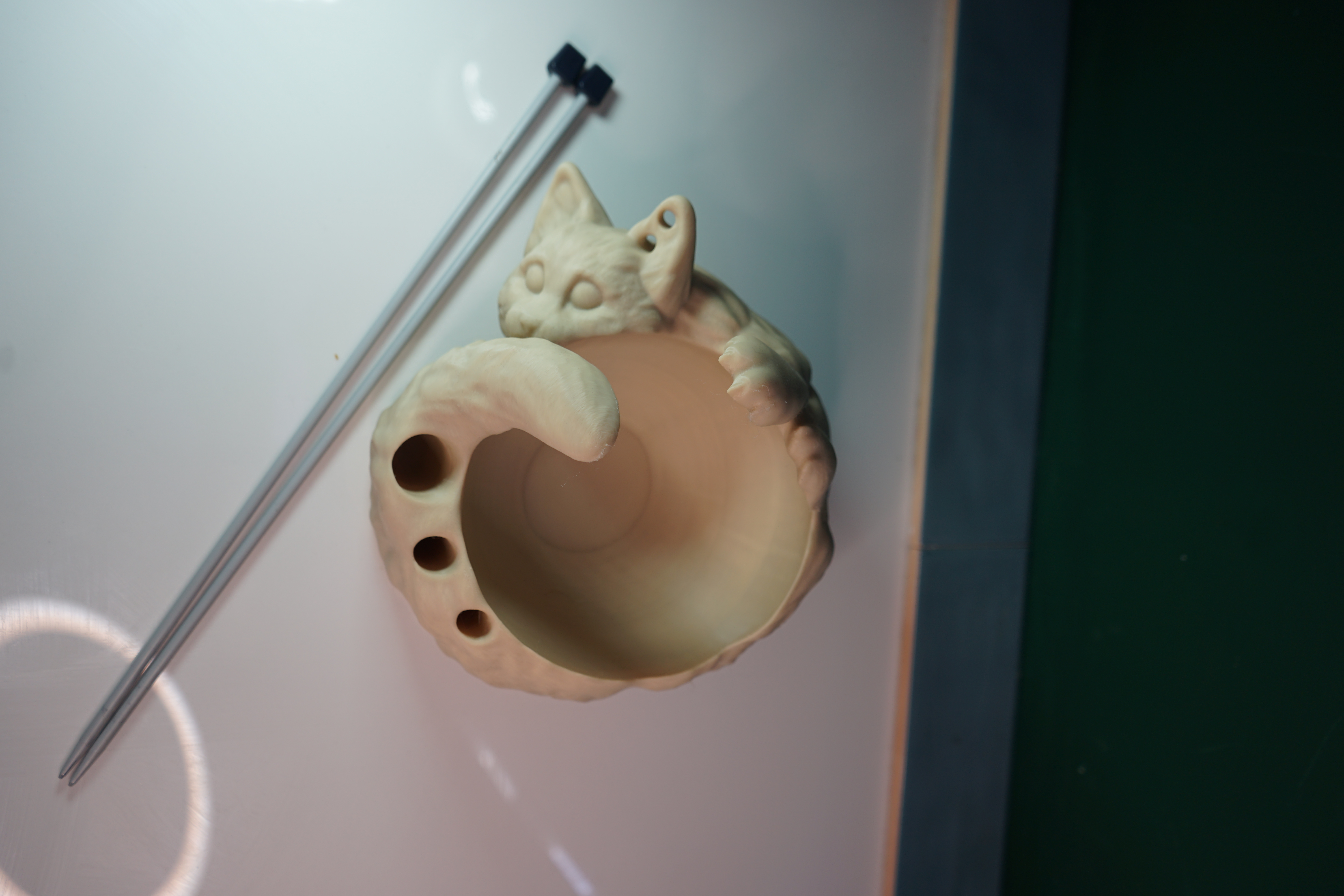 Alternative view of 3D Cat Yarn Bowl